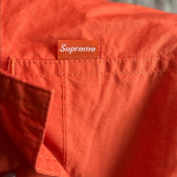 Supreme Bold Orange Cotton Cinch Windbreaker Cargo Pants Authentic Pre-Owned - Picture 5 of 7